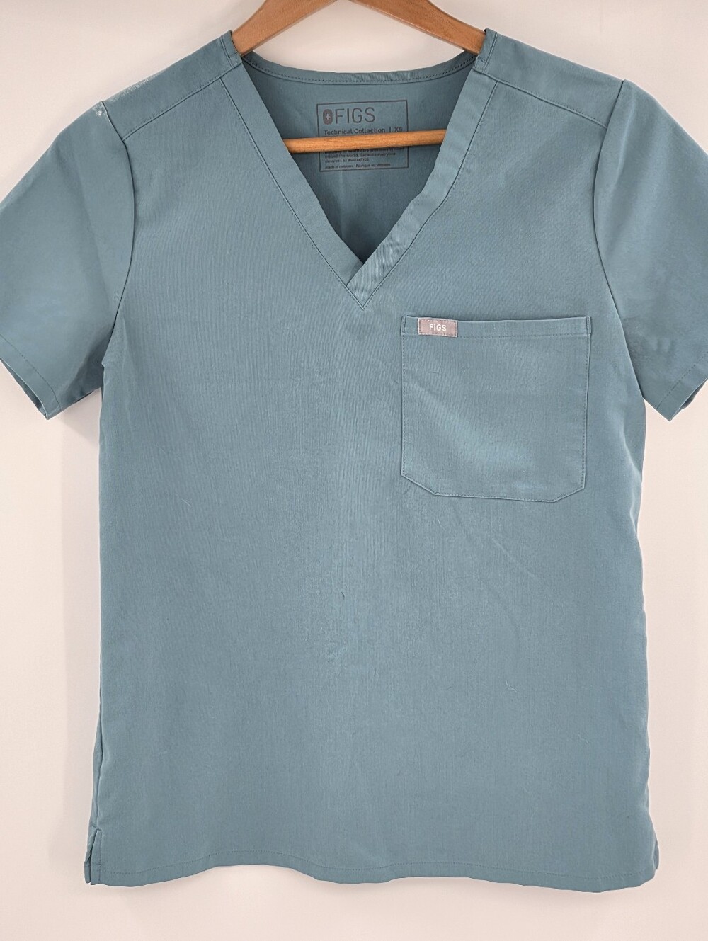Figs Catarina Scrub Top Women's Teal Blue XS